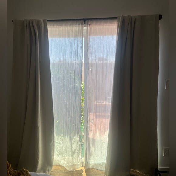 Linen Cream & Sheer White Curtains - Picture 2 of 7